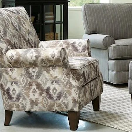 Contemporary Upholstered Chair with Rolled Arms